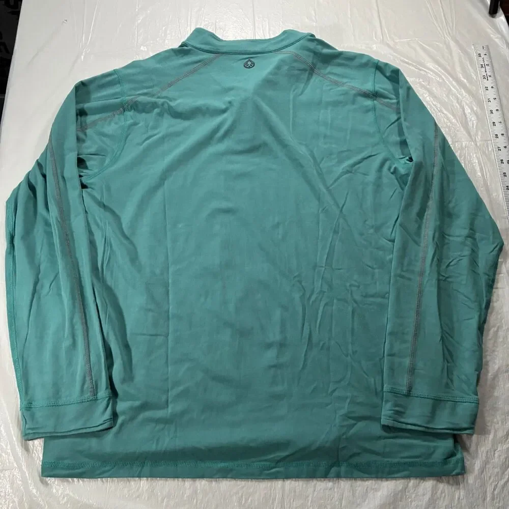 Tasc Men's XL Teal Carrollton Lightweight Quarter-Zip Long Sleeve Pullover